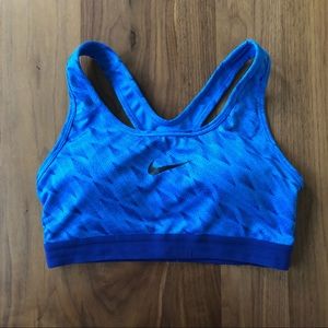 Nike Pro Classic Cascade Sports Bra, Light Photo Blue, XS